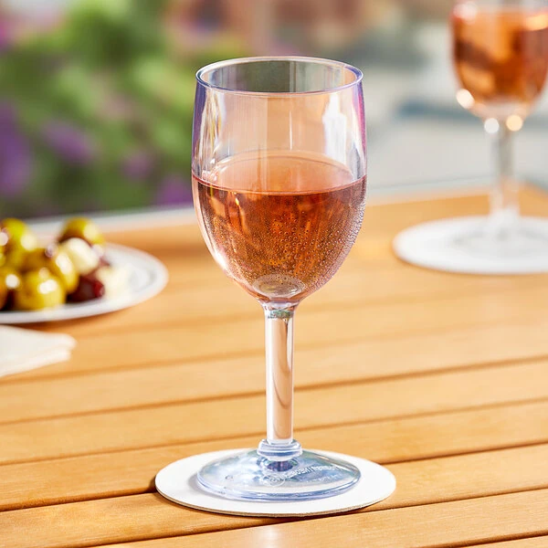 Choice 8 oz. Customizable Plastic Wine Glass - 24/Case