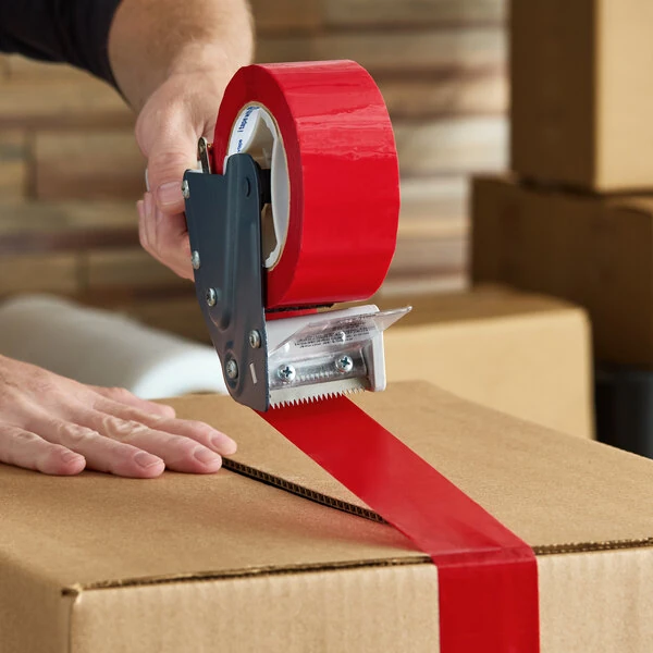 IPG 321 1.89" x 109.36 Yards 2.1 Mil Medium Grade Acrylic Red Carton Sealing Tape GC407 - 36/Case
