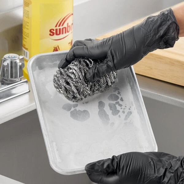3M 84CC Scotch-Brite™ 50g Stainless Steel Scrubber - 12/Pack