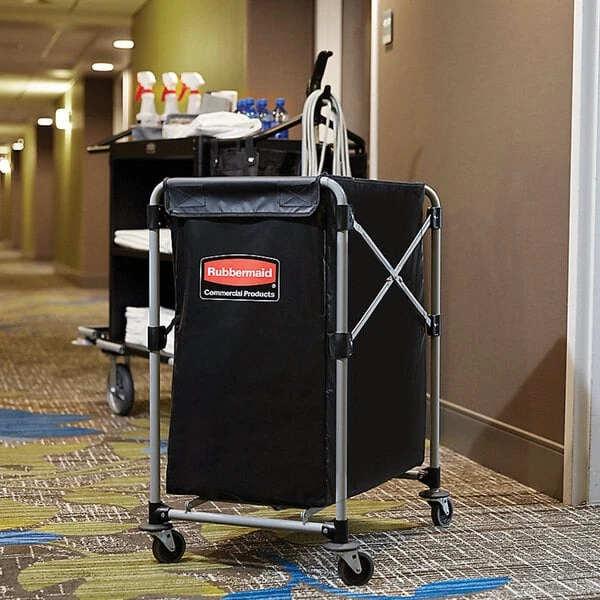 Rubbermaid® 1881749 Laundry Cart - 4 Bushel X-Frame Collapsible Folding Cart