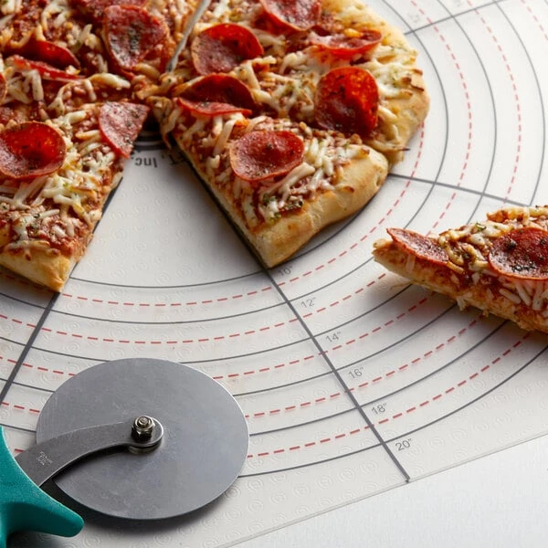 American Metalcraft MPNS 22 inch x 22 inch x 1/8 inch Flexible Polypropylene Pizza Slice Cutting Guide, 4/8 Slice