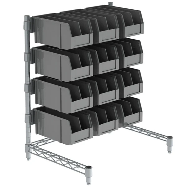 Metro CR1824DTCT 28 1/4" Countertop Condiment Organizer with Removable Bins