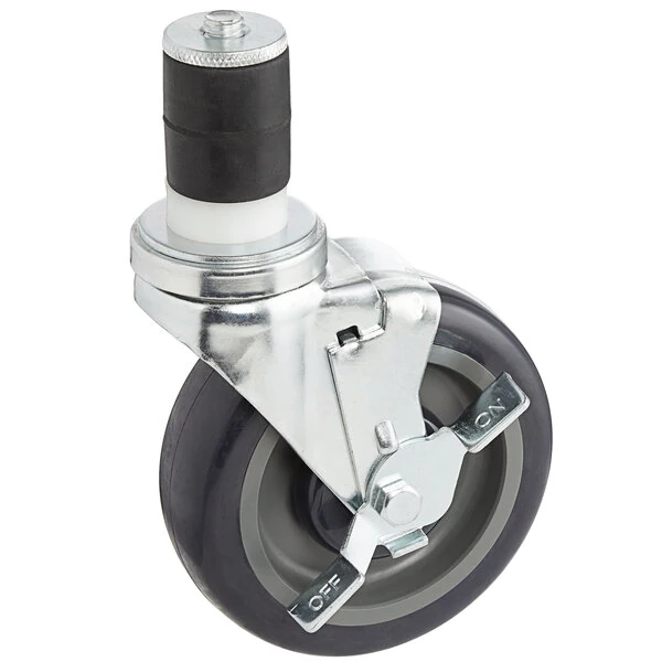 Regency 5 inch Polyurethane Work Table and Equipment Stand Caster with Brake