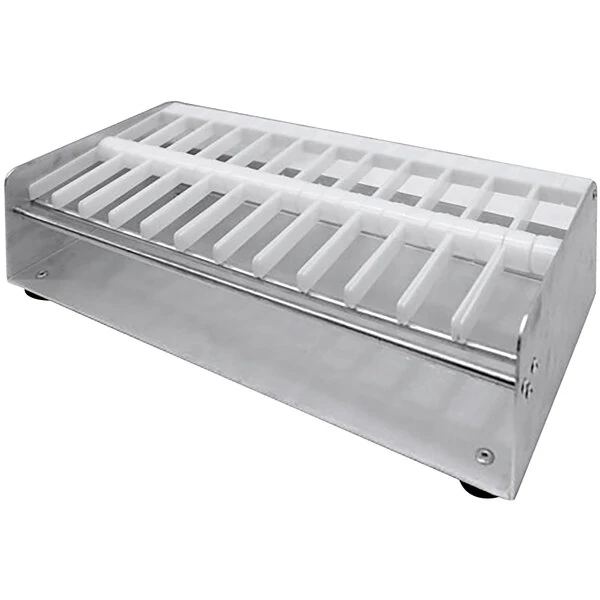 Heat Seal PS-12 Aluminum Label Dispenser - 12 Roll Capacity