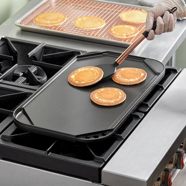 Nordic Ware 19 11/16" x 11" Reversible Non-Stick Cast Aluminum Griddle and Grill Pan with Handles 19462