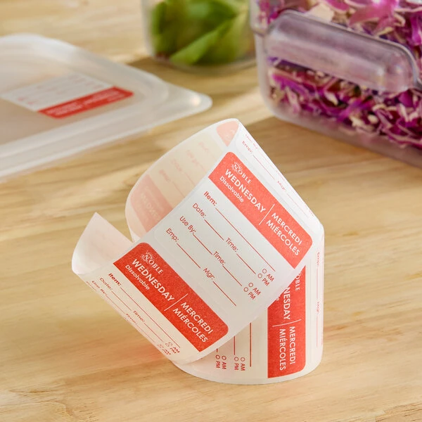 Noble Wednesday 2" x 2" Dissolvable Day of the Week Label - 250/Roll
