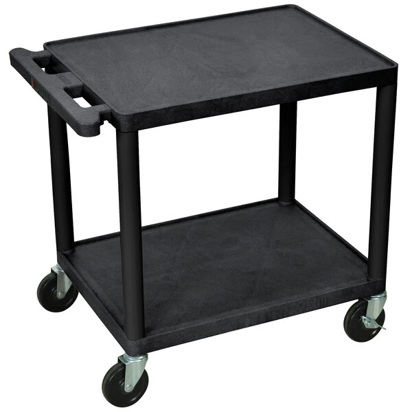 Luxor LP26E-B 2 Shelf A/V Table 18" x 24" x 26"
