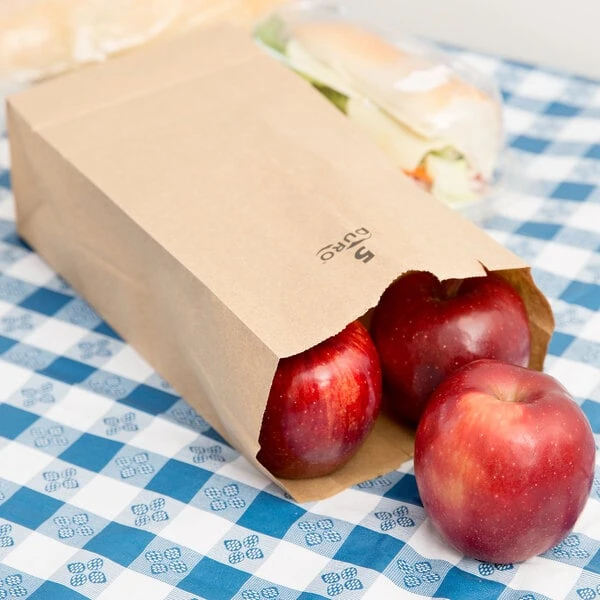 Duro 5 lb. Natural Kraft Paper Bag - 500/Bundle