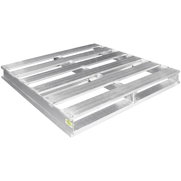Vestil AP-4848 48 1/8" x 48" x 6" Aluminum Pallet with 6,000 lb. Capacity and 2-Way Entry