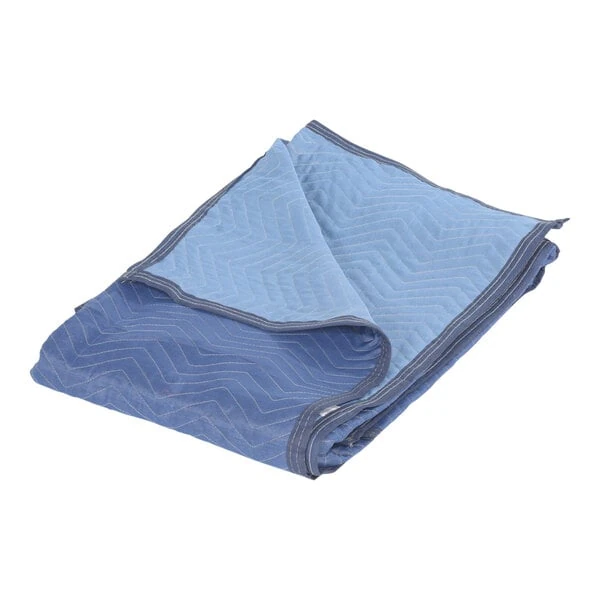 Vestil 72" x 80" All-Weather Blue Non-Woven Fabric Moving Blanket QPC-7280-UP-1PK