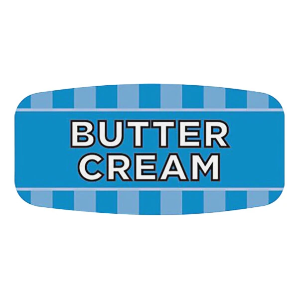 Bollin 5/8" x 1 1/4" Rectangular Permanent Butter Cream Bakery Label - 1,000/Roll