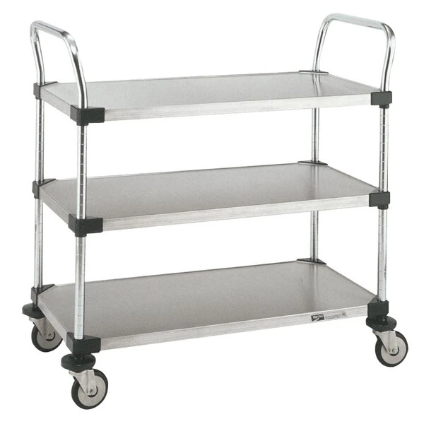 Metro MW206 Super Erecta 21" x 36" x 39" Three Shelf Standard Duty Stainless Steel Utility Cart