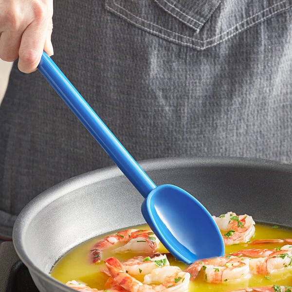 Mercer Culinary M33182BL Hell's Tools® 11 7/8" Blue High Temperature Mixing Spoon