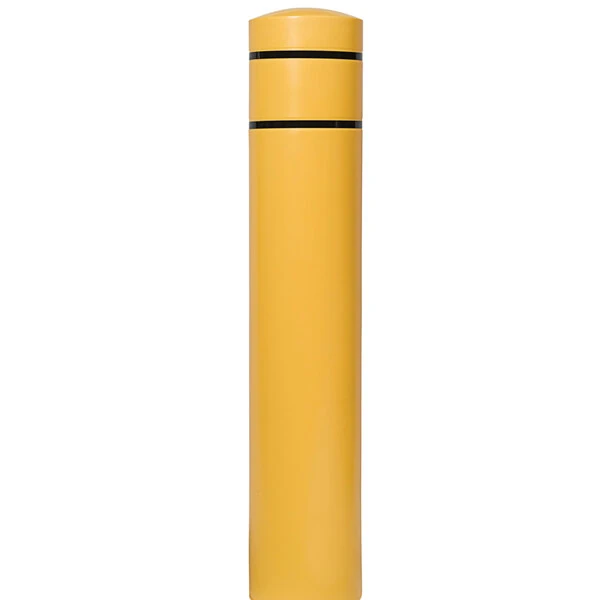 Innoplast BollardGard 13 3/16" x 60" Yellow Bollard Cover with Black Reflective Stripes BC1360YBK
