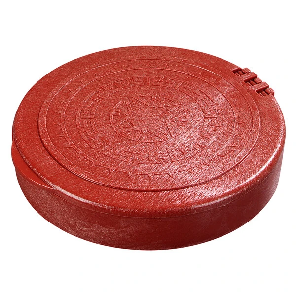 Carlisle 071029 7" Terra Cotta Polypropylene Tortilla Server with Hinged Lid - 12/Case