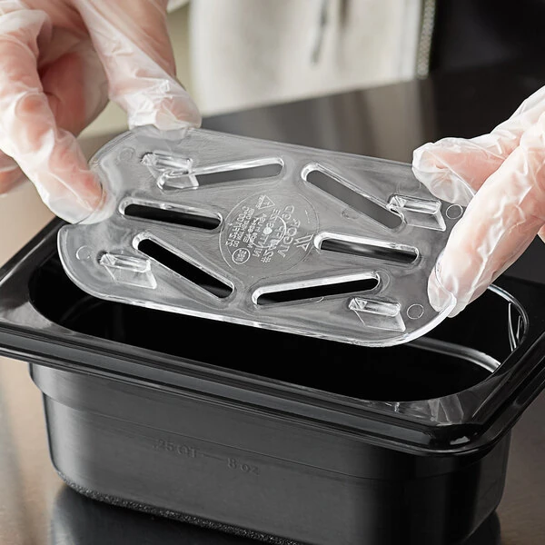 Vigor 1/9 Size Clear Polycarbonate Drain Tray - 6/Case