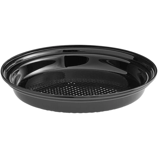 Delfin from Steelite International DFTRD10P10 10" x 1" Round Black Acrylic Prism Tray
