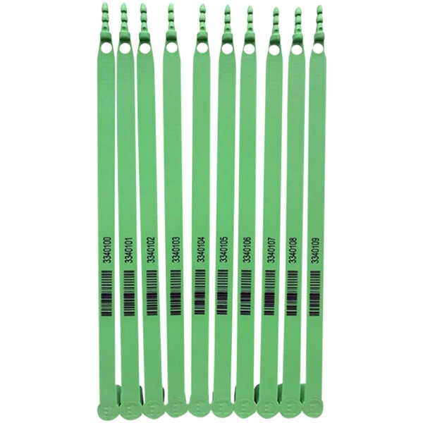 Controltek USA 590290 SimpleSeal 8" Green Plastic Truck Seal - 1,000/Case