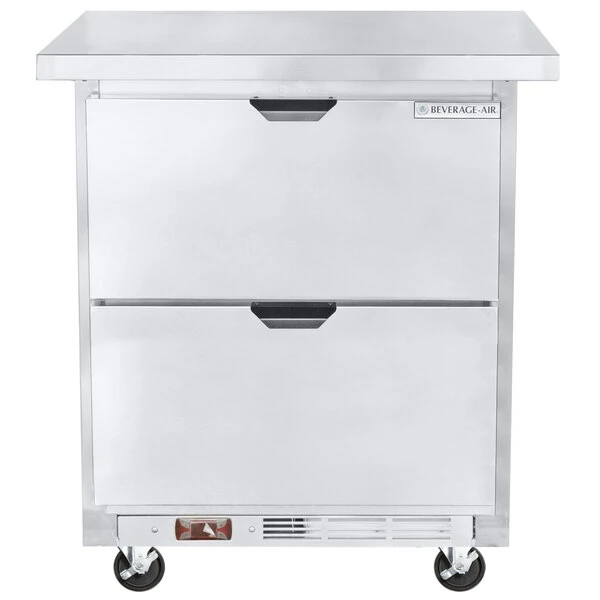 Beverage-Air WTFD27AHC-2-W32-FLT 32" Two Drawer Undercounter Freezer with Flat Top