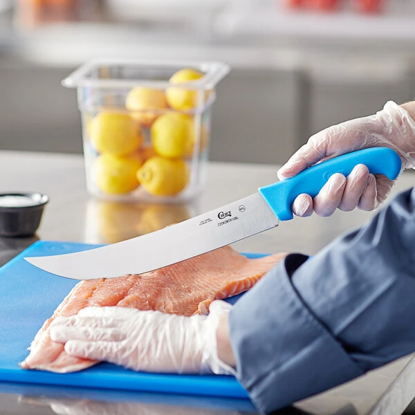 Choice 10" Cimeter Knife with Blue Handle