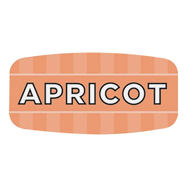 Bollin 5/8" x 1 1/4" Rectangular Permanent Apricot Bakery Label - 1,000/Roll