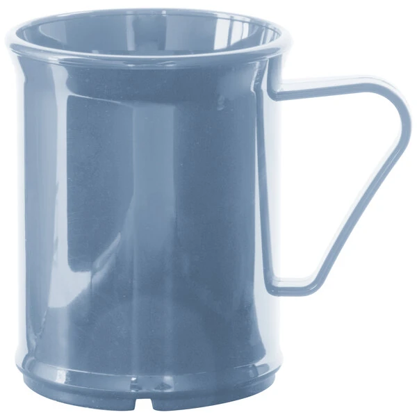 Cambro 96CW401 Camwear® 9.6 oz. Slate Blue Customizable Polycarbonate Mug - 48/Case