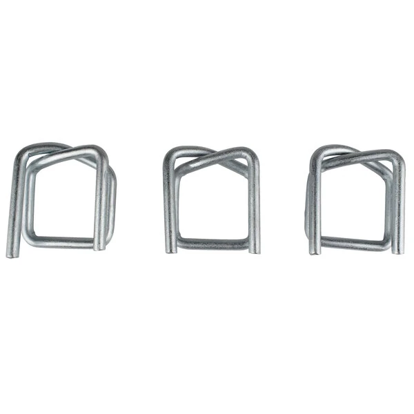 Encore Packaging 1 1/4" Heavy-Duty Galvanized Clear Wire Buckle for Cord Strapping - 250/Case