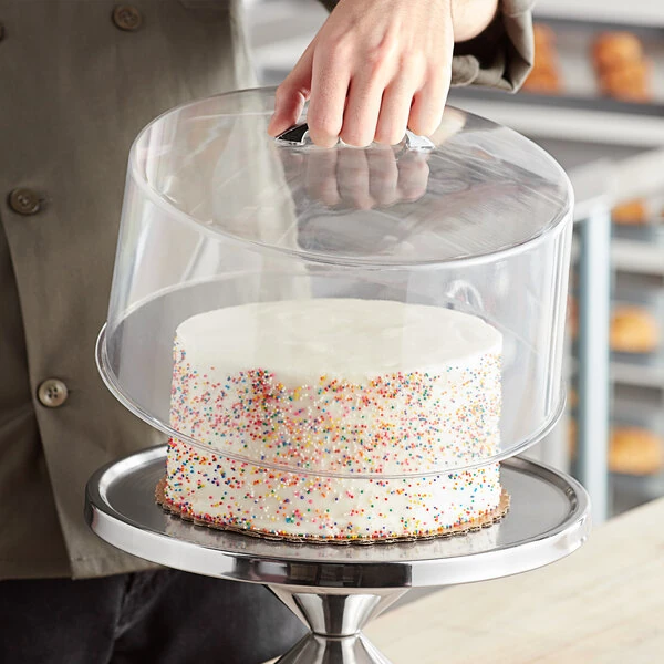 Choice 12" x 6" Clear Round Cake Cover
