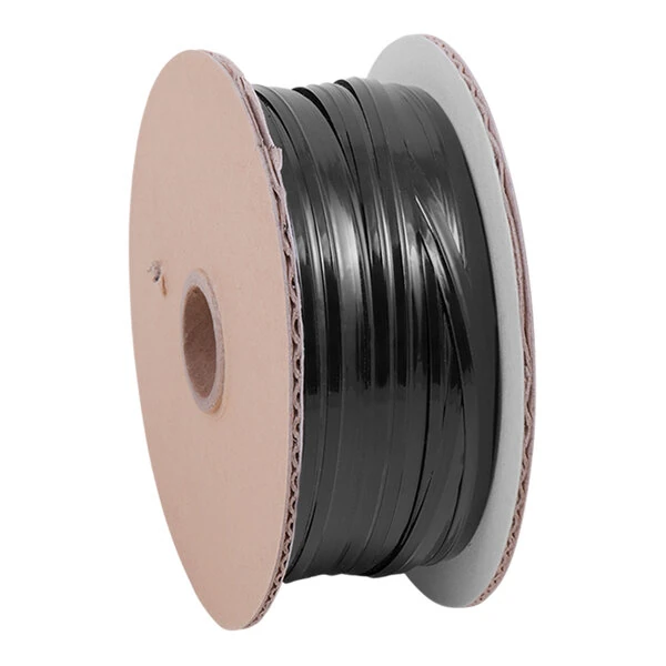 Tach-It 01-230 5/32" x 230' Black Standard Plastic Twist Tie Ribbon Spool for 3510 - 5/Pack