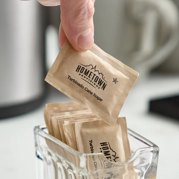 Hometown Provisions Raw Turbinado Sugar Packet 2.8 Gram - 1,000/Case