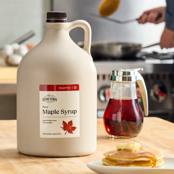 Hometown Provisions Grade A Dark Robust Pure Maple Syrup 1 Gallon - 4/Case