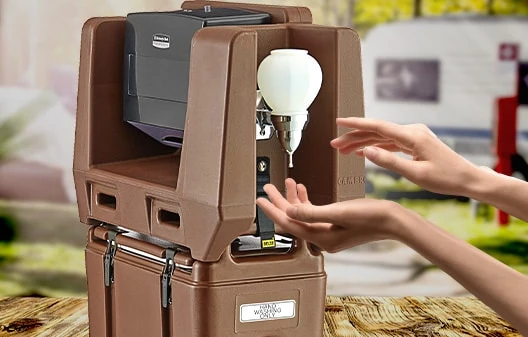Beverage Dispenser Hand Washing Stations