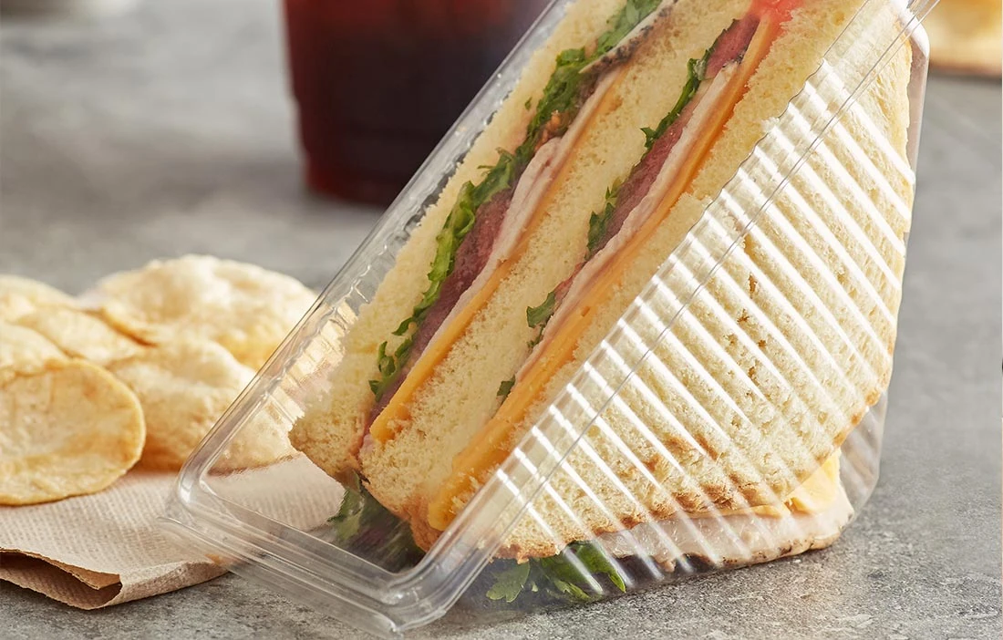 Rectangular Retail Take-Out Containers and Sandwich Wedge Containers