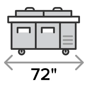 72 Inch Pizza Prep Tables