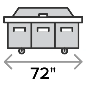 72 Inch Sandwich Prep Tables