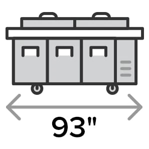 93 Inch Pizza Prep Tables