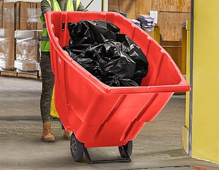 Wheeled Trash Cans and Tilt Trucks