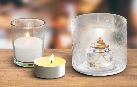Restaurant Candles and Table Lamps