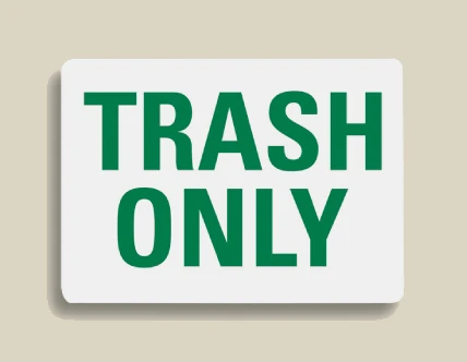 Trash and Recycling Signs