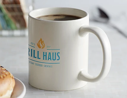 Acopa 12 oz. Bright White Stoneware Mug
