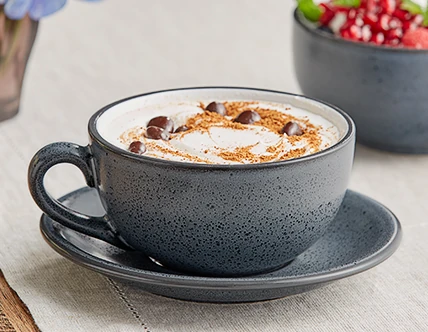 Stoneware Cups, Mugs, and Saucers