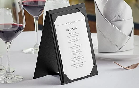 Tabletop Menu Holders and Tents
