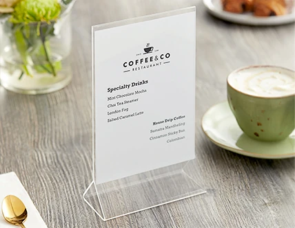 Acrylic Card Holders and Table Tents