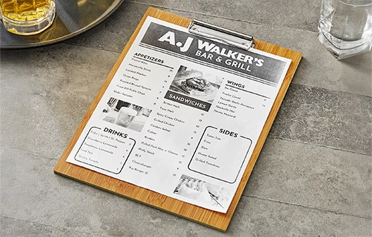 Custom Menu Covers and Holders