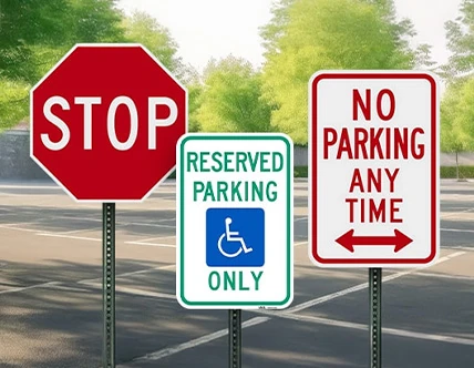Traffic and Parking Lot Signs