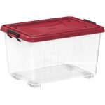 Clear Storage Box With Wheels and Lid